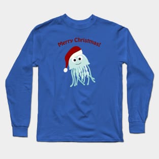 Merry Christmas Santa Jellyfish Long Sleeve T-Shirt